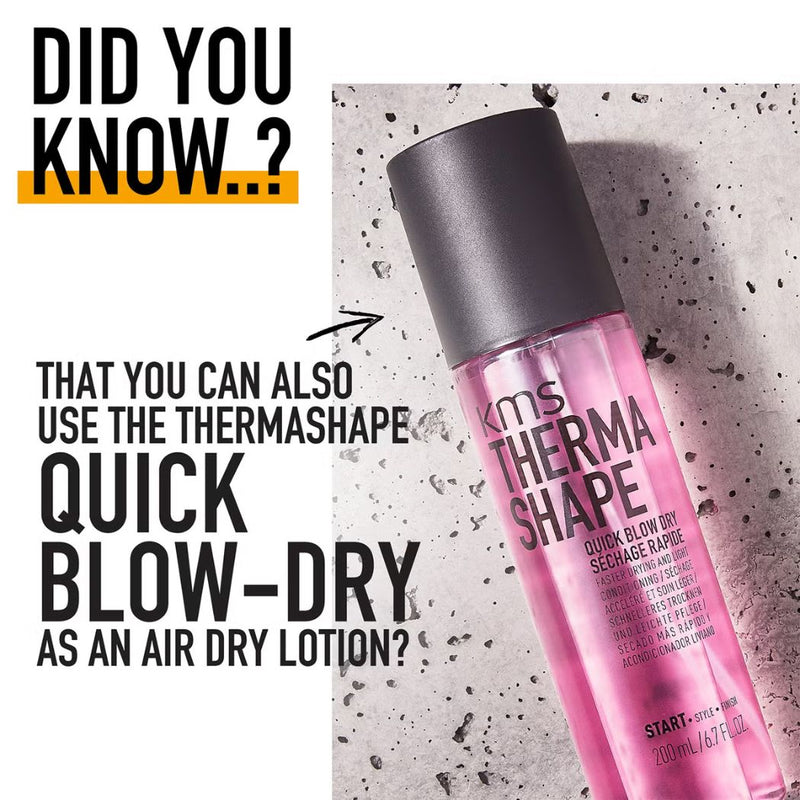 KMS Thermashape Quick Blow Dry Spray for Faster Drying and Light Conditioning 200ml