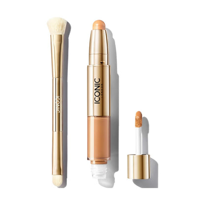 ICONIC London Radiant Concealer and Brush Bundle (Various Shades)