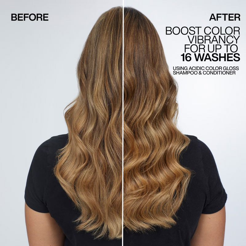 Redken Acidic Color Gloss Shampoo 300ml, Conditioner 300ml and Heat Protection Treatment 45ml, Glass-Like Shine (Worth £57.49)