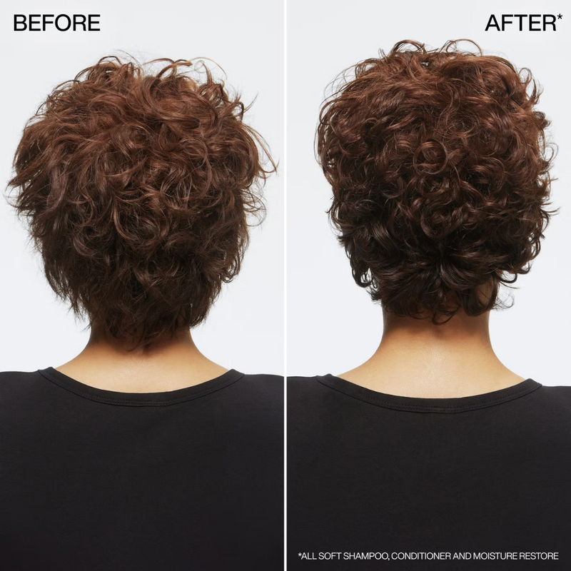 Redken All Soft Shampoo, Conditioner and Moisture Restore Leave-In Treatment, Hydrating Bundle, Softness & Shine, for Dry Hair