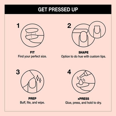 OPI xPRESS/ON Sheer Pink Press On Nails Gel-Like Salon Manicure - Bubble Bath