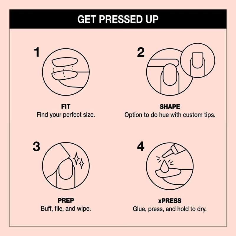 OPI xPRESS/ON Sheer Pink Press On Nails Gel-Like Salon Manicure - Bubble Bath