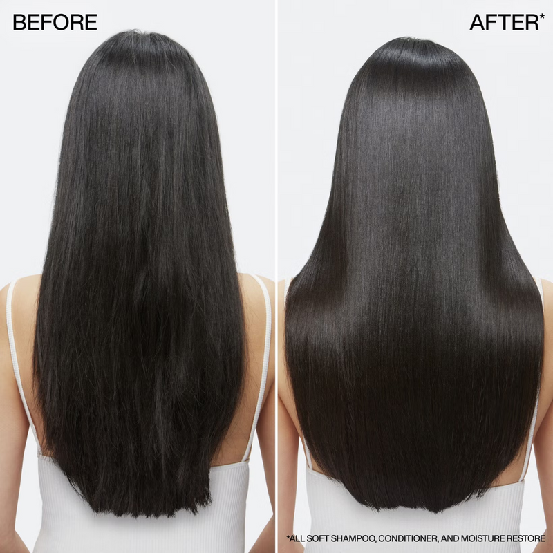 Redken All Soft Shampoo, Conditioner and Moisture Restore Leave-In Treatment, Hydrating Bundle, Softness & Shine, for Dry Hair