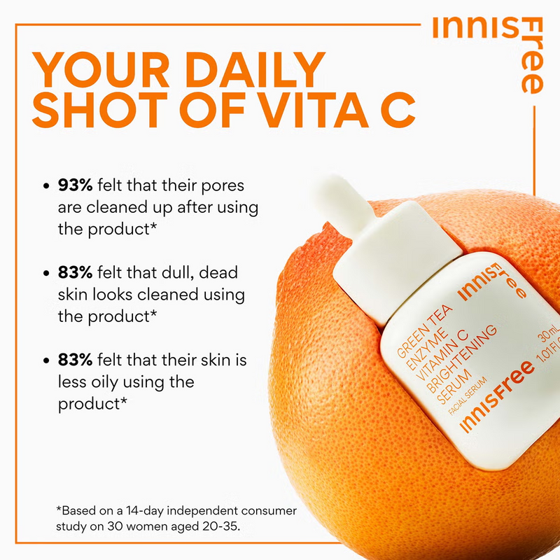 INNISFREE Green Tea Enzyme Vitamin C Brightening Serum 30ml