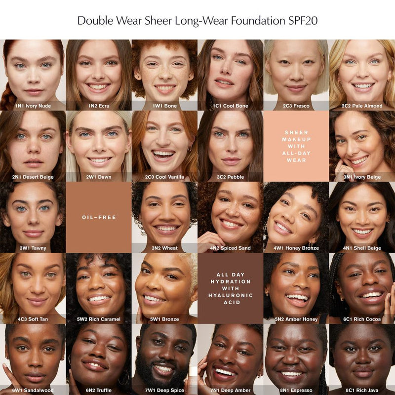 Estée Lauder Double Wear Sheer Long-Wear Makeup SPF 20 30ml (Various Shades)