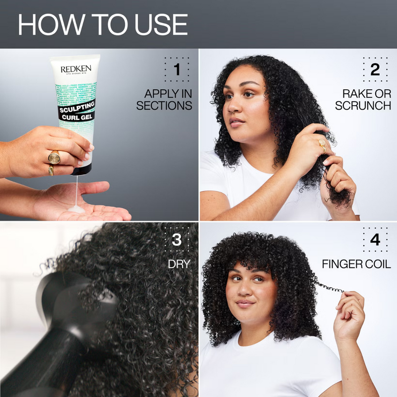 Redken Sculpting Curl Gel for Curly & Coily Hair, Up To 72-Hour Curl Hold Gel, Non-Sticky Formulation 250ml