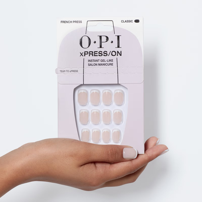 OPI xPRESS/ON Nude Press On Nails Gel-Like Salon Manicure - French Press