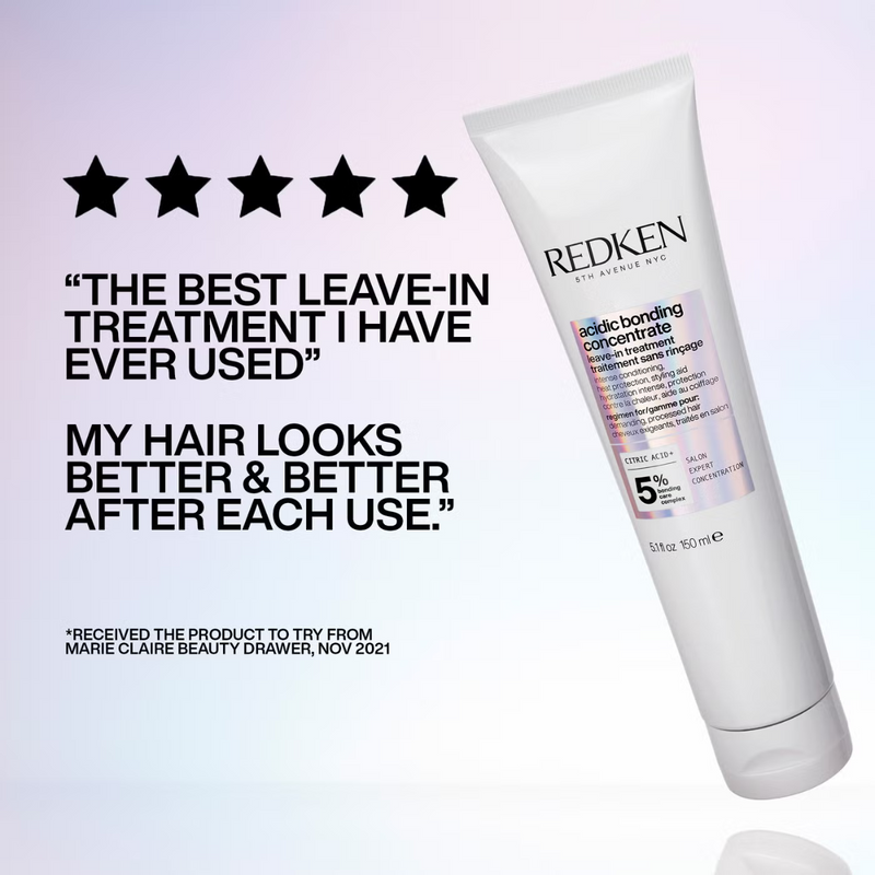 Redken Acidic Bonding Concentrate Leave-In Treatment, Bond Repair for Damaged Hair with Heat Protection 150ml