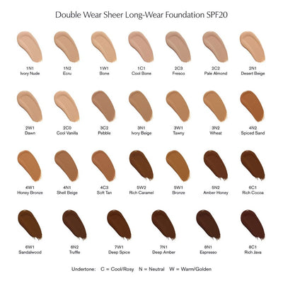 Estée Lauder Double Wear Sheer Long-Wear Makeup SPF 20 30ml (Various Shades)