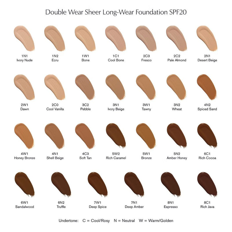 Estée Lauder Double Wear Sheer Long-Wear Makeup SPF 20 30ml (Various Shades)