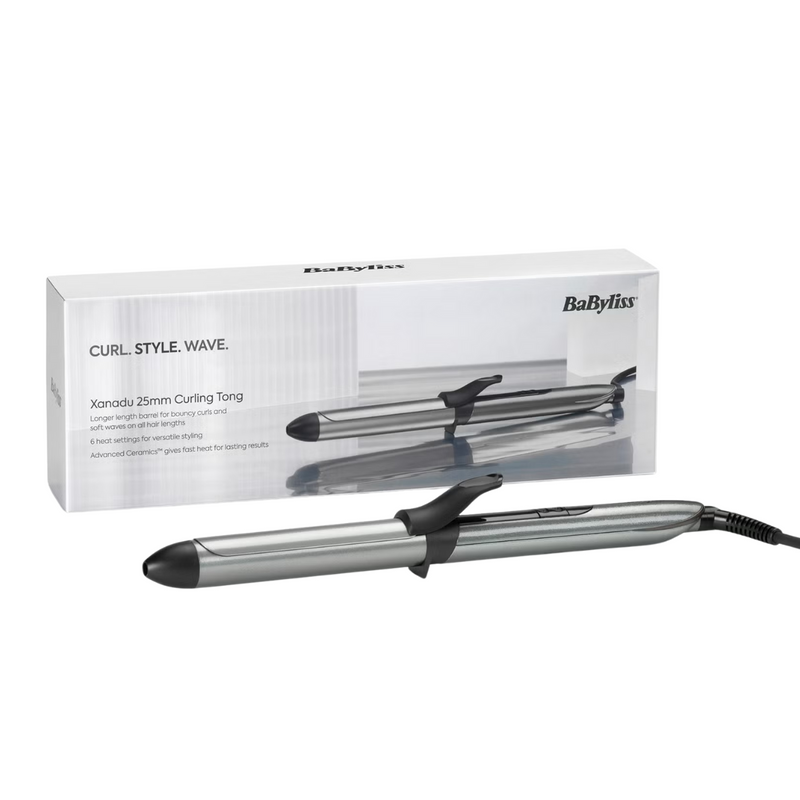 BaByliss Xanadu 25mm Curling Tong for Effortless Curls and Waves