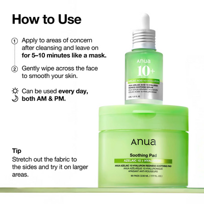 Anua Azelaic 10 Hyaluron Redness Soothing Pad 230ml