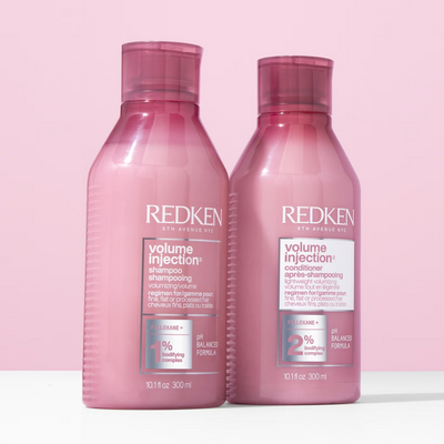 Redken Volume Injection Shampoo, Conditioner and One United Treatment Spray Routine for Fine/Flat Hair
