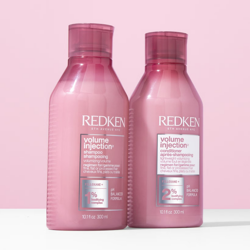 Redken Volume Injection Shampoo, Conditioner and One United Treatment Spray Routine for Fine/Flat Hair