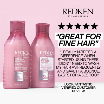 Redken Volume Injection Shampoo, Conditioner and One United Treatment Spray Routine for Fine/Flat Hair