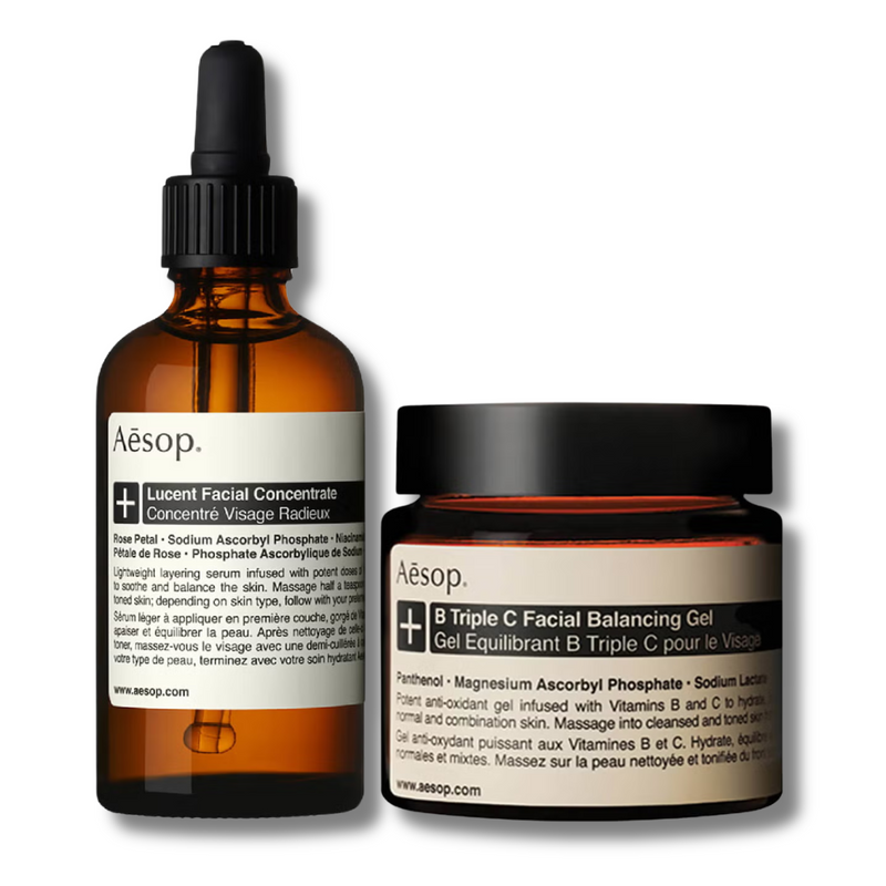 Aesop Lucent Concentrate and Triple C Balancing Gel Duo