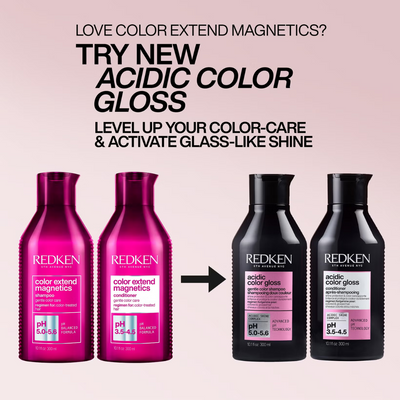 Redken Acidic Color Gloss Shampoo and Conditioner 300ml, Colour Protection Routine for Glass-Like Shine
