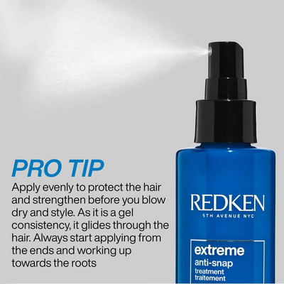 Redken Extreme Shampoo 300ml, Conditioner 300ml, Anti-Snap 250ml + Shampoo and Conditioner Travel Sizes Bundle (Worth £81.01)