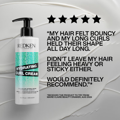 Redken Hydrating Curl Cream for Curly & Coily Hair, Up To 72-Hour Curl Defining Cream, Enhance Curl Pattern 250ml