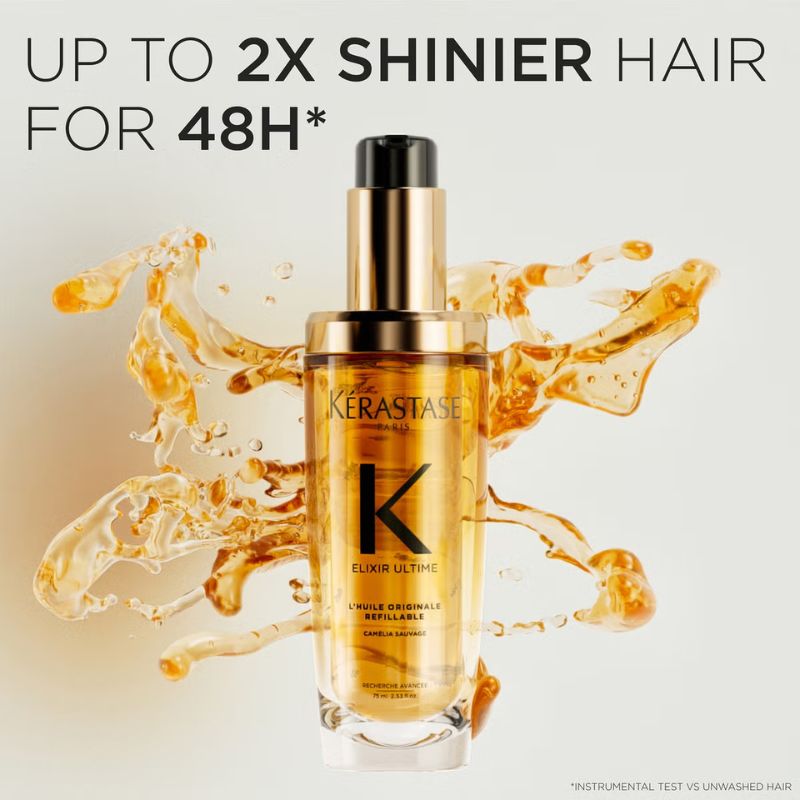 Kérastase Elixir Ultime Hair Oil 75ml with Mini Deluxe Première Shampoo and Conditioner 30ml Duo