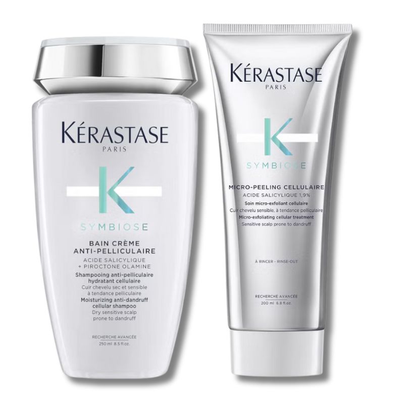 Kérastase Symbiose Anti-Dandruff Exfoliate and Cleanse Duo for Dry Scalps