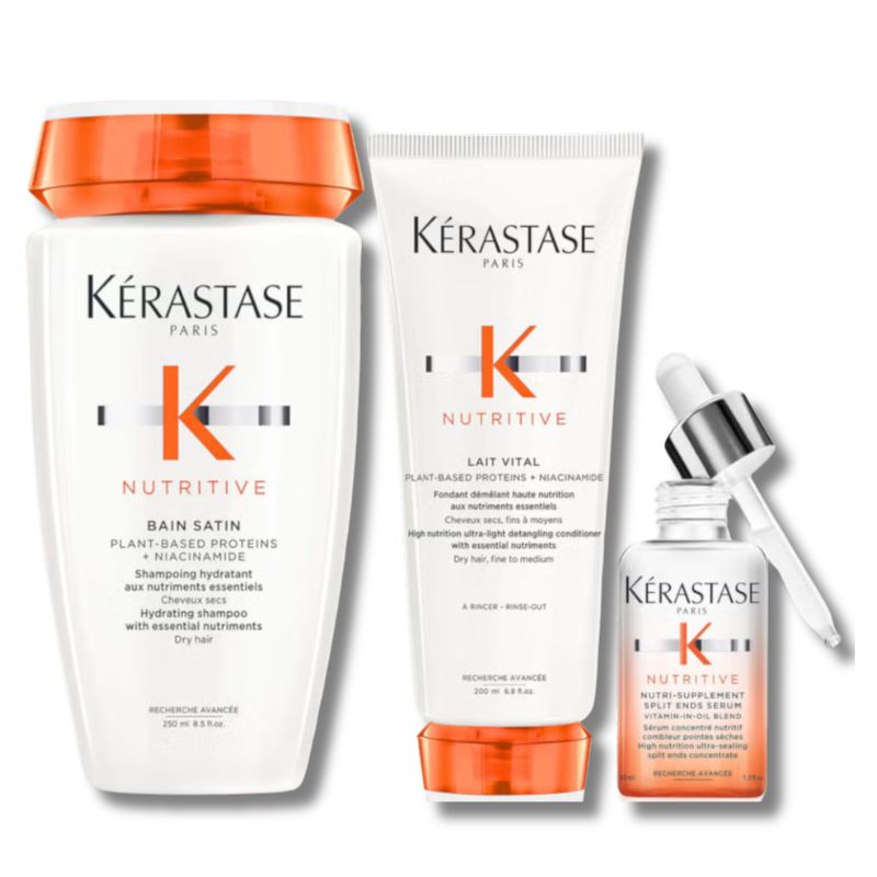 Kérastase Nutritive Root To Tip Hydrating Heroes Nourish and Smooth Bundle for Fine-Medium Dry Hair