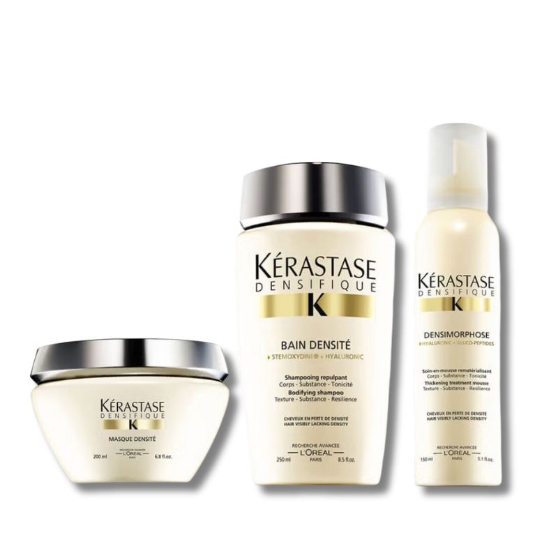 Kérastase Densifique Bain Densite (250ml) Masque Densite (200ml) and Mousse Densimorphose (150ml)