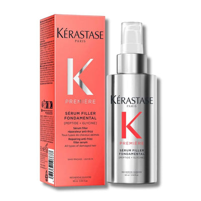 Kérastase Première Repairing Anti-Frizz Filler Heat Protecting Hair Serum for Damaged Hair 90ml with Free Travel Size Duo