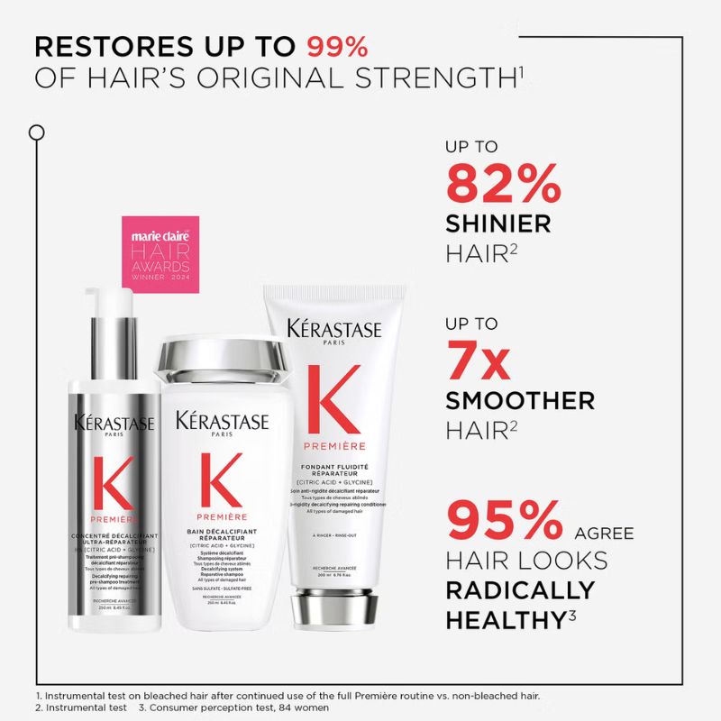 Kérastase Première Repairing Anti-Frizz Filler Heat Protecting Hair Serum for Damaged Hair 90ml with Free Travel Size Duo