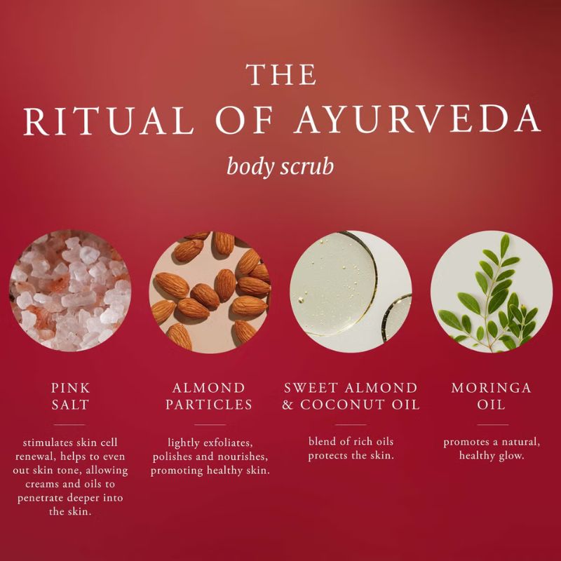 RITUALS The Ritual of Ayurveda Sweet Almond & Indian Rose Salt Body Scrub 300g