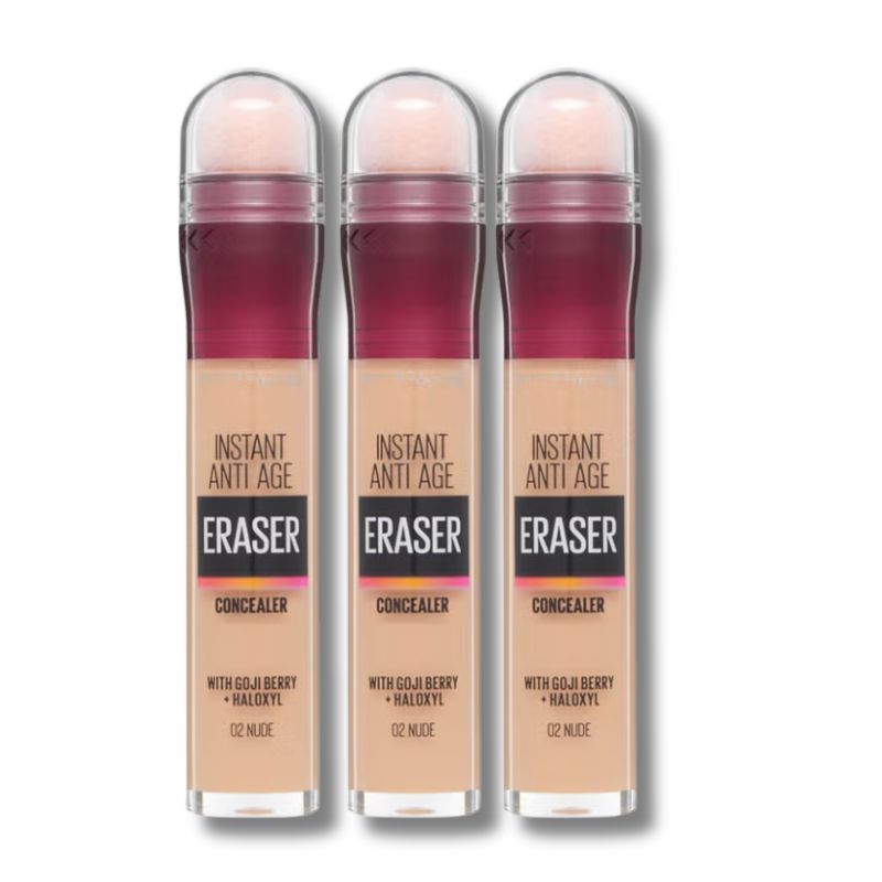 Maybelline Instant Anti-Age Eraser Eye Concealer 3 Pack Exclusive (Worth £26.97)