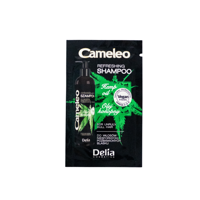 Delia Cameleo Green Refreshing Cleansing & Strengthening Hemp Oil Shampoo Sachet - 10ml