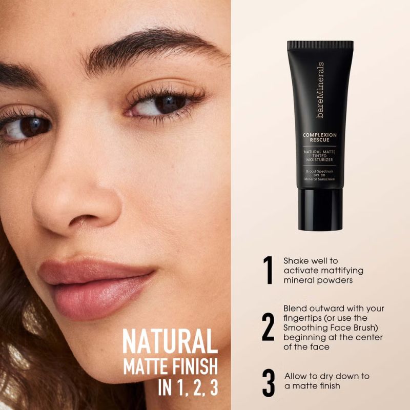 bareMinerals Complexion Rescue Matte Tinted Moisturiser 35ml (Various Shades)