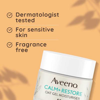 Aveeno Face Calm and Restore Oat Gel Moisturiser 50ml