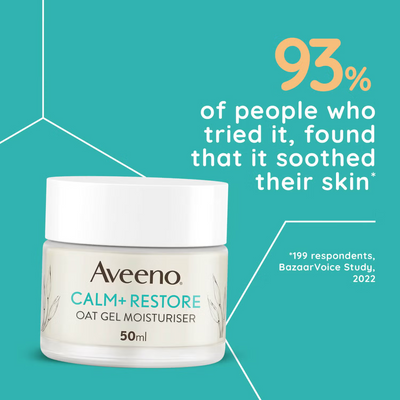 Aveeno Face Calm and Restore Oat Gel Moisturiser 50ml