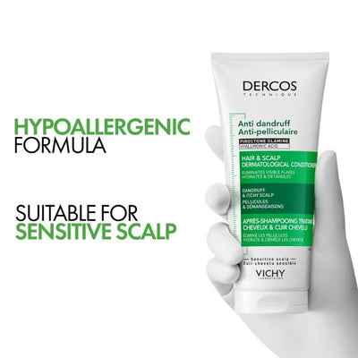 Vichy Dercos Hair & Scalp Dermatological Conditioner for Hydration And Anti-Dandruff 200ml