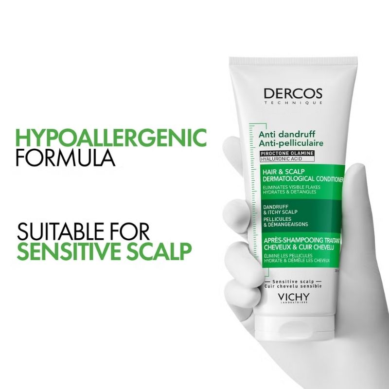 Vichy Dercos Hair & Scalp Dermatological Conditioner for Hydration And Anti-Dandruff 200ml