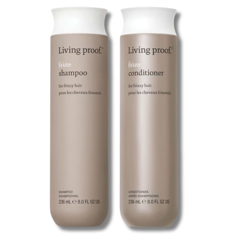 Living Proof No Frizz Shampoo and Conditioner Bundle for Frizz Control, Smoothness and Shine