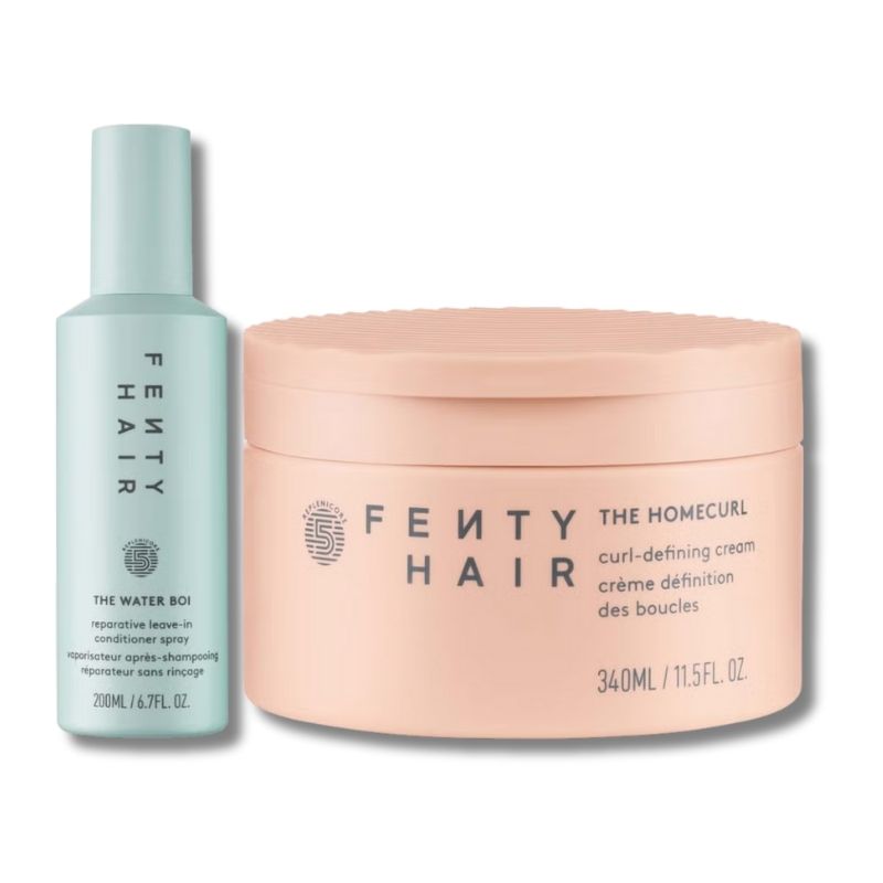 Fenty Hair Hero Duo, The Homecurl Curl Defining Cream 340ml and The Water Boi Leave in Conditioner 200ml
