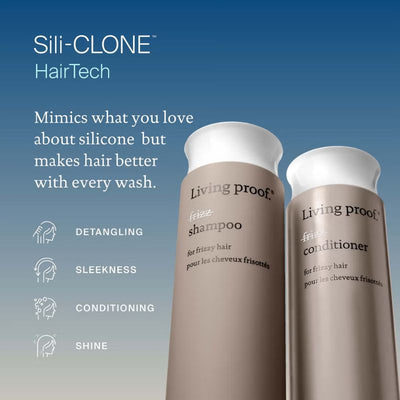 Living Proof No Frizz Shampoo and Conditioner Bundle for Frizz Control, Smoothness and Shine
