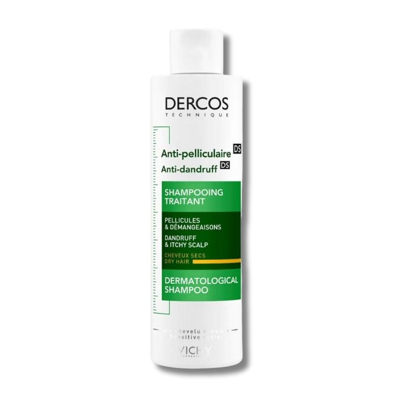 Vichy Dercos Technique Anti-Dandruff Purifying Shampoo for Sensitive, Dry Hair and Scalp 200ml