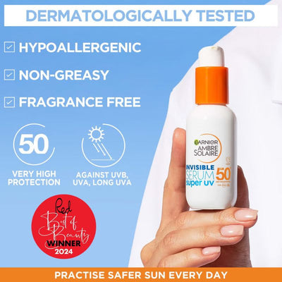 Garnier Ambre Solaire SPF 50+ Super UV Invisible Face Serum 30ml