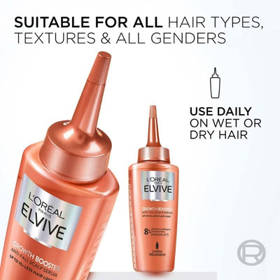 L'Oréal Paris Elvive Growth Booster, Anti-Fall and Hair Thickening, Full Routine Bundle