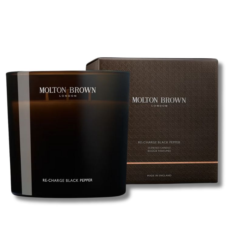 Molton Brown Re-Charge Black Pepper Luxury Scented Triple Wick Candle 600g