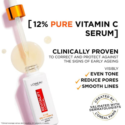 L'Oréal Paris Revitalift Clinical 12% Pure Vitamin C Serum 30ml