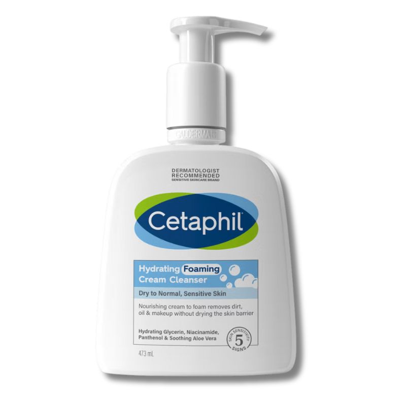 Cetaphil Hydrating Foaming Cream Cleanser Wash 473ml