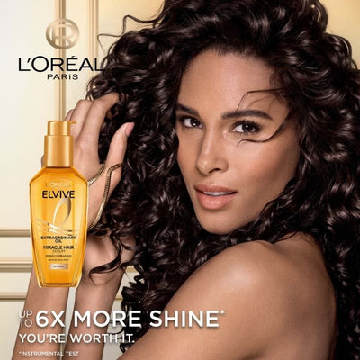 L'Oréal Paris Elvive Extraordinary Oil Nourished Hair Treatment Day and Night Routine Set for Dry Hair