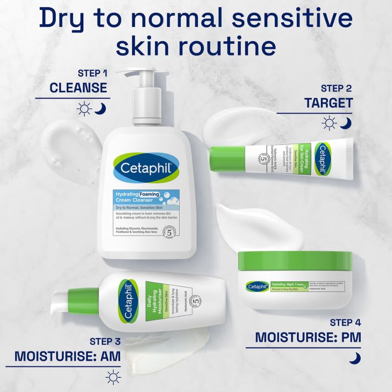 Cetaphil Hydrating Foaming Cream Cleanser Wash 473ml