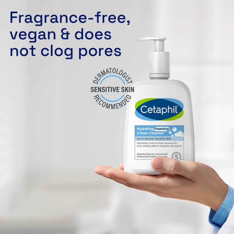 Cetaphil Hydrating Foaming Cream Cleanser Wash 473ml