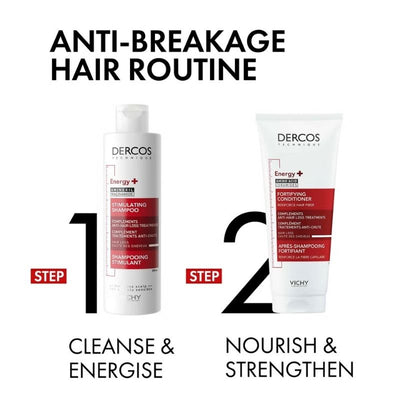 Vichy Dercos Energy+ Fortifying Amino Acid & Ceramide Conditioner for Hair Loss & Thinning Due to Breakage 200ml